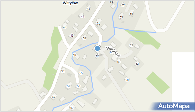 Witryłów, Witryłów, 57, mapa Witryłów