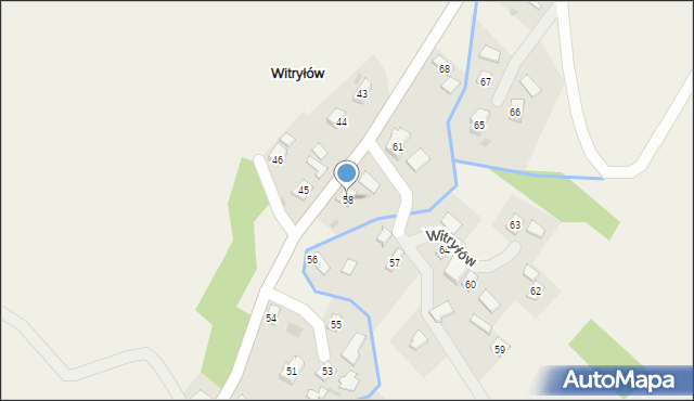Witryłów, Witryłów, 58, mapa Witryłów