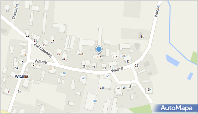 Witunia, Witosa Wincentego, 27a, mapa Witunia