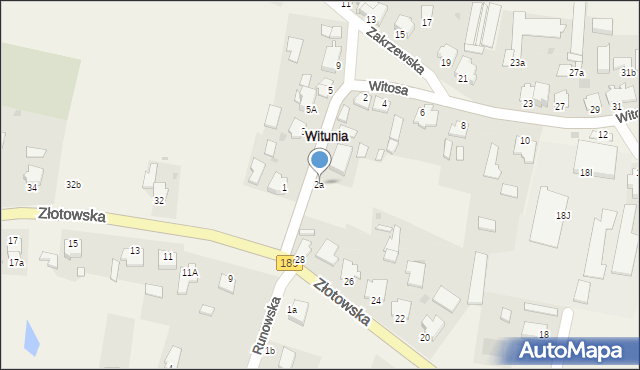 Witunia, Witosa Wincentego, 2a, mapa Witunia