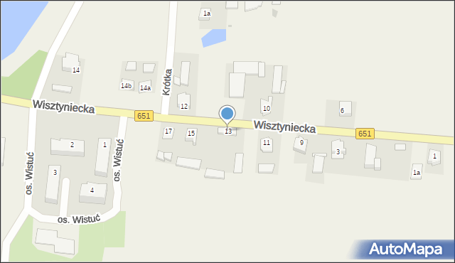 Wiżajny, Wisztyniecka, 13, mapa Wiżajny