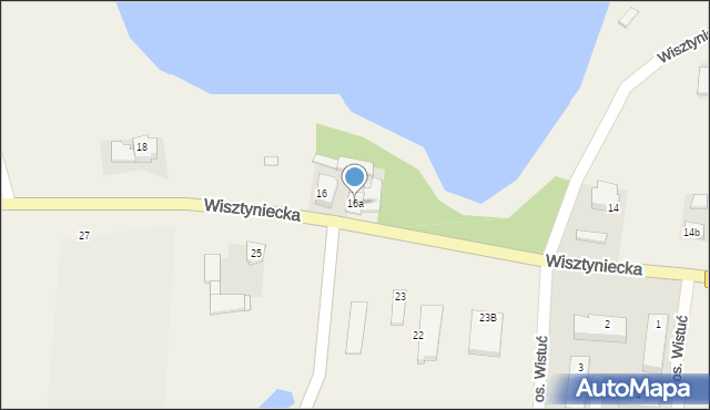 Wiżajny, Wisztyniecka, 16a, mapa Wiżajny