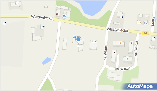 Wiżajny, Wisztyniecka, 22, mapa Wiżajny