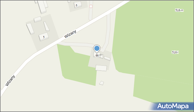 Wizany, Wizany, 55, mapa Wizany