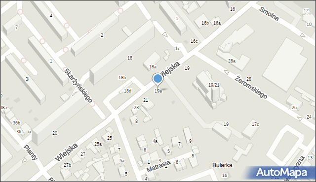 Włocławek, Wiejska, 19a, mapa Włocławka