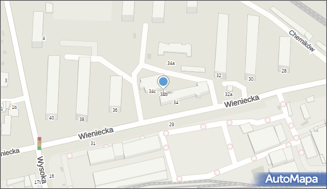 Włocławek, Wieniecka, 34b, mapa Włocławka
