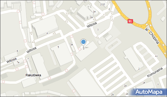 Włocławek, Witosa Wincentego, 3, mapa Włocławka