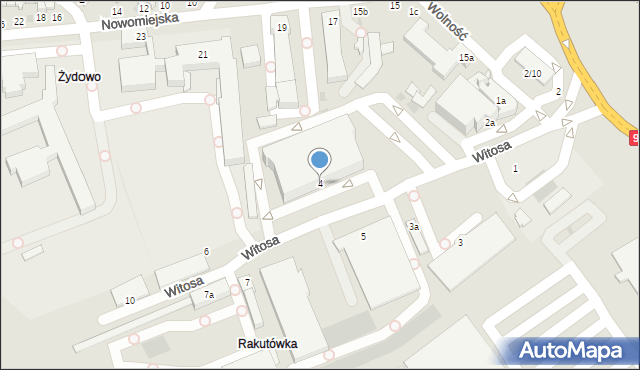 Włocławek, Witosa Wincentego, 4, mapa Włocławka