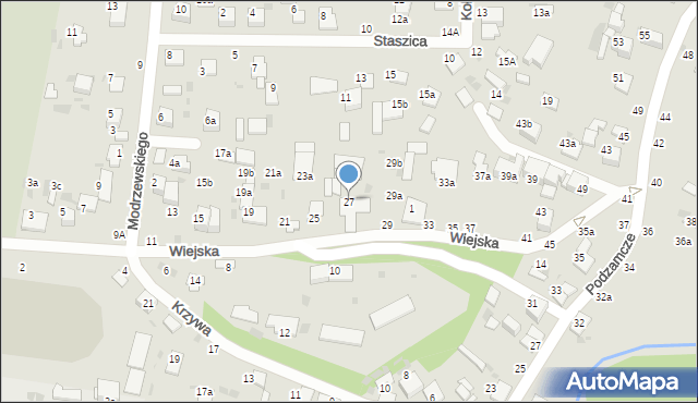 Włodawa, Wiejska, 27, mapa Włodawa