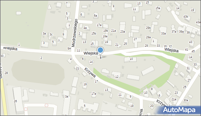 Włodawa, Wiejska, 8, mapa Włodawa
