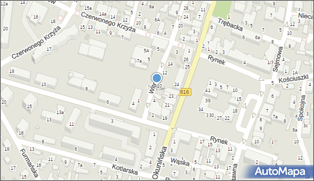 Włodawa, Witosa Wincentego, 8, mapa Włodawa
