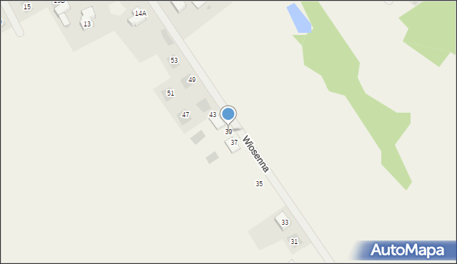 Włoszakowice, Wiosenna, 39, mapa Włoszakowice