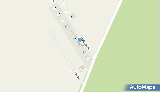 Włoszakowice, Wiosenna, 5, mapa Włoszakowice