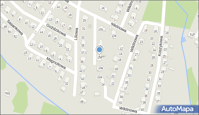 Wodzisław Śląski, Wiklinowa, 10d, mapa Wodzisławia Śląskiego