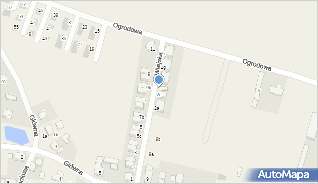 Wojnowice, Wiejska, 2d, mapa Wojnowice