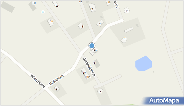 Wójtowo, Wiśniowa, 4b, mapa Wójtowo