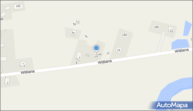 Wola, Wiślana, 11, mapa Wola