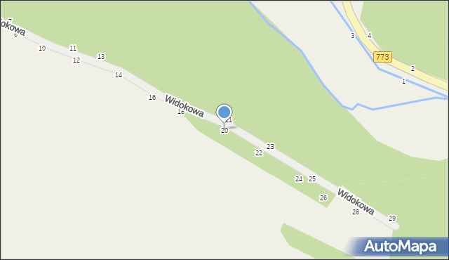 Wola Kalinowska, Widokowa, 20, mapa Wola Kalinowska