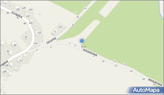 Wola Kalinowska, Widokowa, 5, mapa Wola Kalinowska