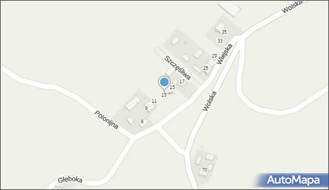 Wola Więcławska, Wiejska, 13, mapa Wola Więcławska