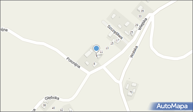 Wola Więcławska, Wiejska, 9, mapa Wola Więcławska