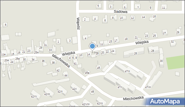 Wolbrom, Wiejska, 16, mapa Wolbrom