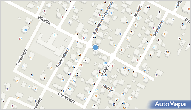 Wolin, Wiejska, 8b, mapa Wolin