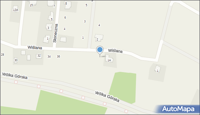 Wólka Górska, Wiślana, 46, mapa Wólka Górska