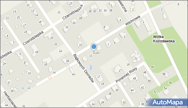 Wólka Kozodawska, Wichrowa, 9, mapa Wólka Kozodawska