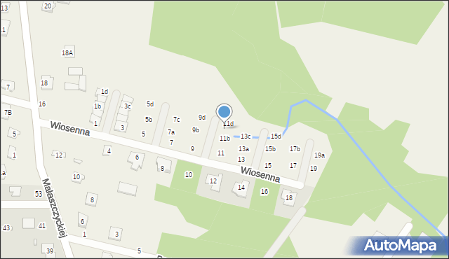 Wólka Mińska, Wiosenna, 11c, mapa Wólka Mińska