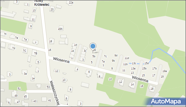 Wólka Mińska, Wiosenna, 5c, mapa Wólka Mińska