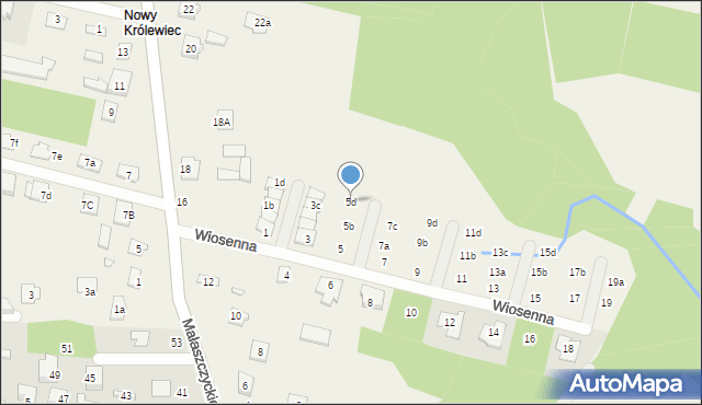 Wólka Mińska, Wiosenna, 5d, mapa Wólka Mińska