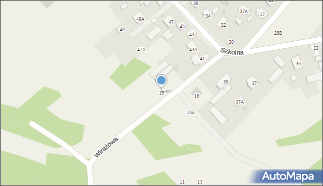 Wólka Radzymińska, Wirażowa, 15, mapa Wólka Radzymińska