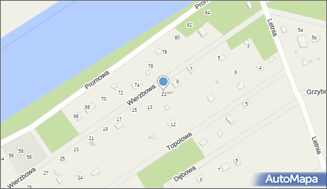 Wólka-Wojciechówek, Wierzbowa, 11, mapa Wólka-Wojciechówek