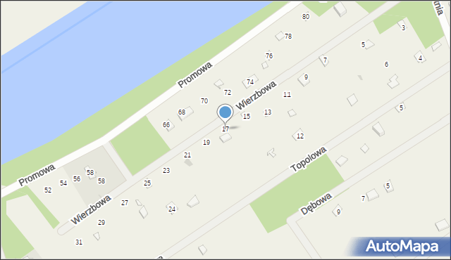 Wólka-Wojciechówek, Wierzbowa, 17, mapa Wólka-Wojciechówek