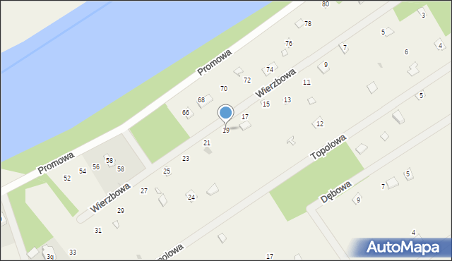 Wólka-Wojciechówek, Wierzbowa, 19, mapa Wólka-Wojciechówek