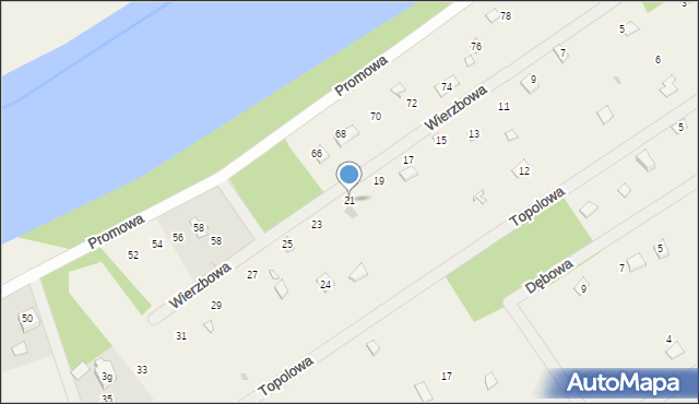 Wólka-Wojciechówek, Wierzbowa, 21, mapa Wólka-Wojciechówek