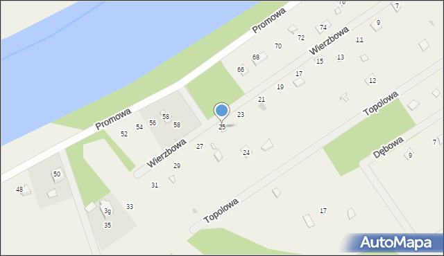 Wólka-Wojciechówek, Wierzbowa, 25, mapa Wólka-Wojciechówek