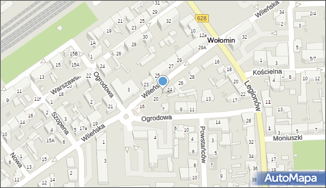 Wołomin, Wileńska, 22, mapa Wołomin
