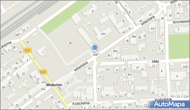 Wołomin, Wileńska, 41a, mapa Wołomin
