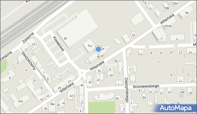 Wołomin, Wileńska, 51, mapa Wołomin