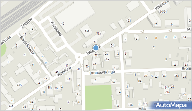 Wołomin, Wileńska, 52, mapa Wołomin