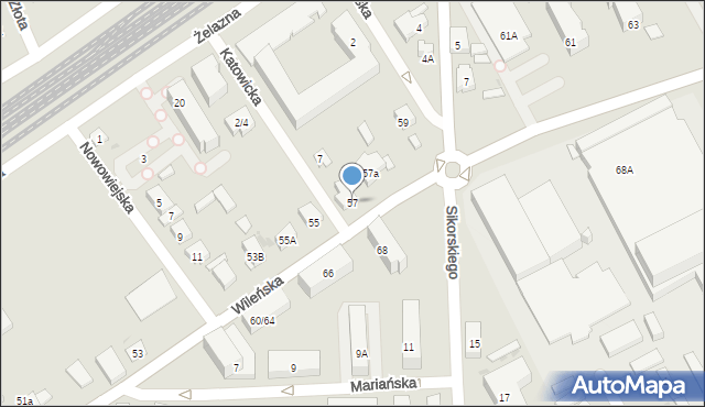 Wołomin, Wileńska, 57, mapa Wołomin