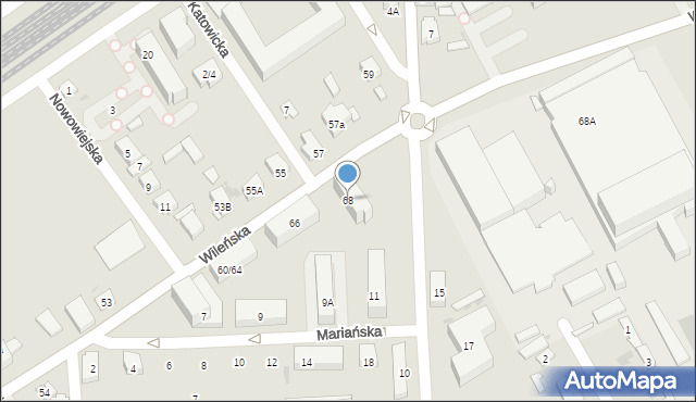 Wołomin, Wileńska, 68, mapa Wołomin