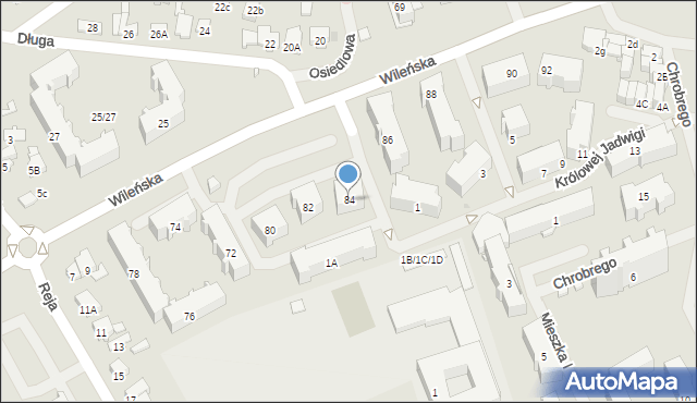 Wołomin, Wileńska, 84, mapa Wołomin
