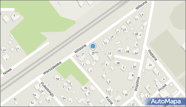 Wołomin, Wilsona Thomasa Woodrowa, 25, mapa Wołomin