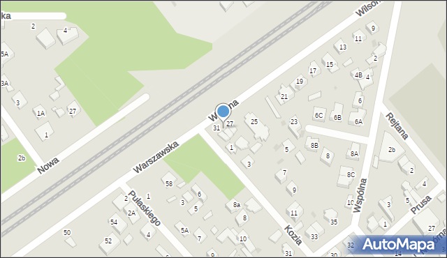 Wołomin, Wilsona Thomasa Woodrowa, 29, mapa Wołomin