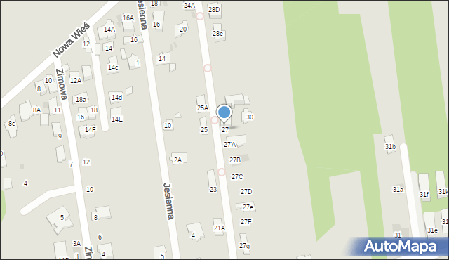 Wołomin, Wiosenna, 27, mapa Wołomin
