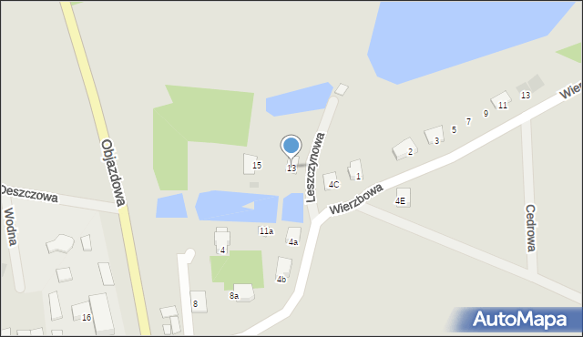 Wołów, Wierzbowa, 13, mapa Wołów
