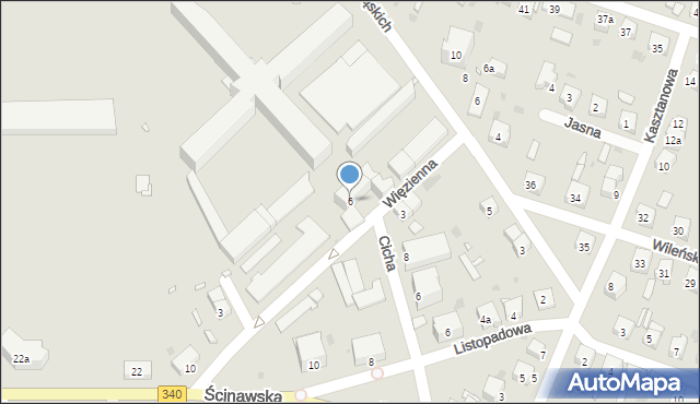 Wołów, Więzienna, 6, mapa Wołów